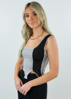 Stevenella Tops Good In Goodbye Tank ★ Grey And Black