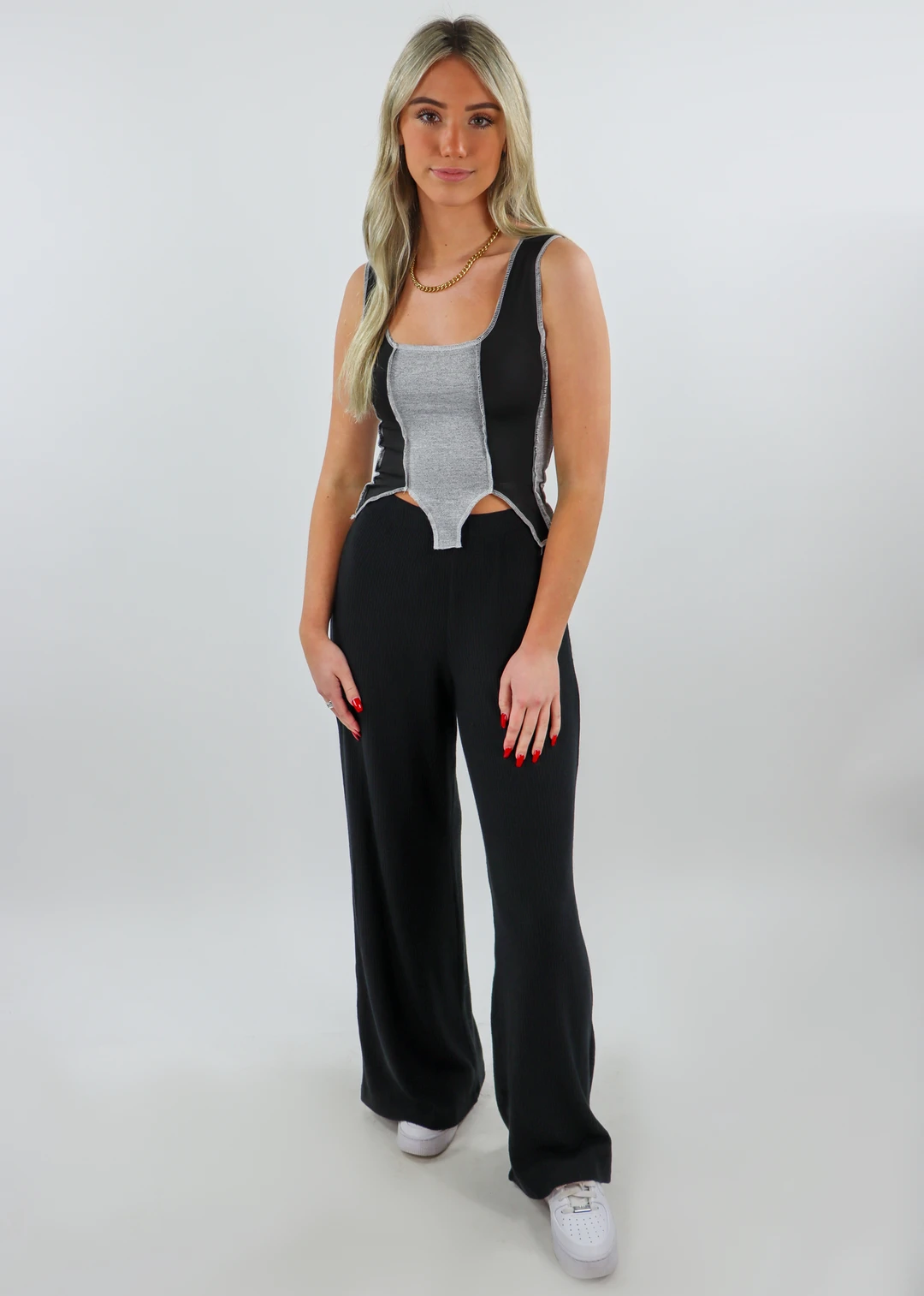 Stevenella Tops Good In Goodbye Tank ★ Grey And Black 6 Stevenella Tops Good In Goodbye Tank ★ Grey And Black