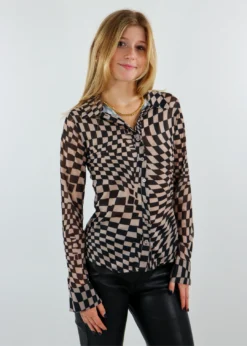 NIA Tops Been Like This Top ★ Black & Tan Checkered