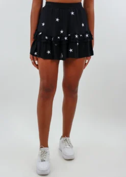 Storia Dancing In The Moonlight Skirt ★ Black With White Stars