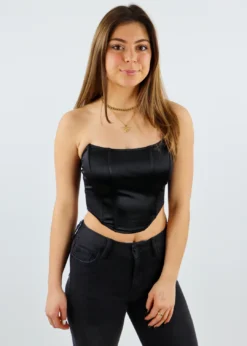Stevenella Tops Kylie Corset Top ★ Black