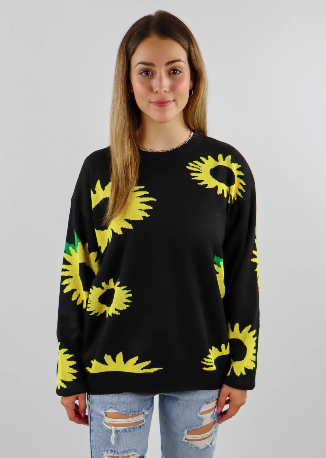 Daisy Street LTD Sunflower Field Sweater ★ Black 3 Daisy Street LTD Sunflower Field Sweater ★ Black