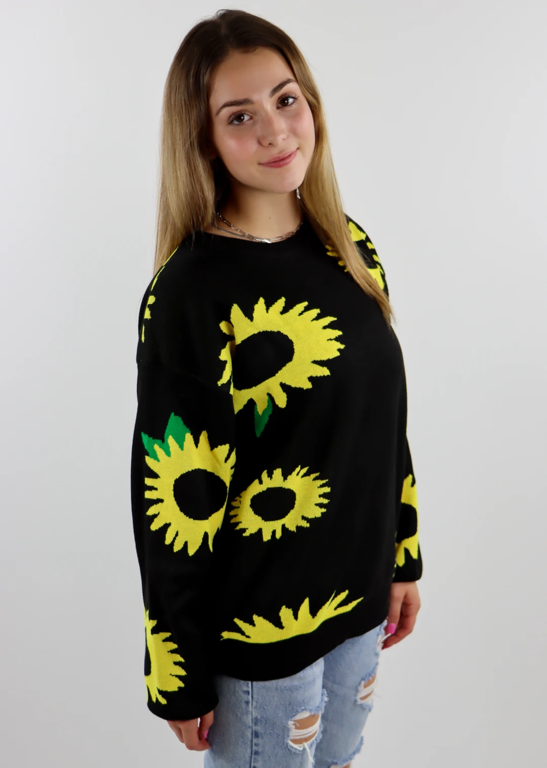Daisy Street LTD Sunflower Field Sweater ★ Black 4 Daisy Street LTD Sunflower Field Sweater ★ Black