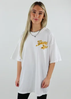 Boys Lie Heaven Sighs Tee ★ White & Gold Tops