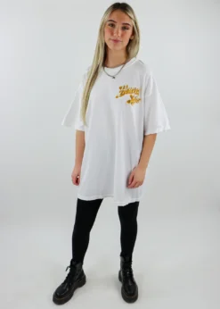 Boys Lie Heaven Sighs Tee ★ White & Gold Tops