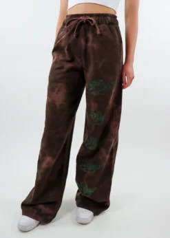 Boys Lie Wonderful Day To Dump Him Sweats ★ Brown Tie Dye Bottoms