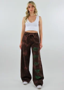 Boys Lie Wonderful Day To Dump Him Sweats ★ Brown Tie Dye Bottoms