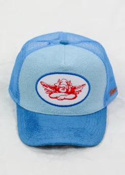Beginning Boutique 29 Boys Lie Terry Cloth Trucker Hat ★ Baby Blue