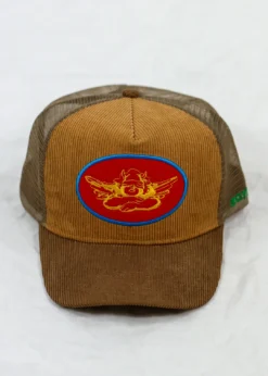 Accessories Boys Lie Corduroy Trucker Hat ★ Tan