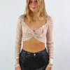 Cotton Candy Bare With Me Long Sleeve ★ Cream Tops