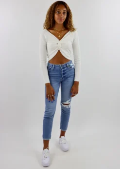 Et Clet Twisted Fantasy Long Sleeve Top ★ White