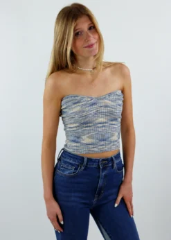 Et Clet Heart On Ice Tube Top ★ Blue & Orange