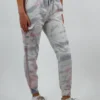 Vintage Havana Burning Heart Joggers ★ Pink & Grey Tie Die