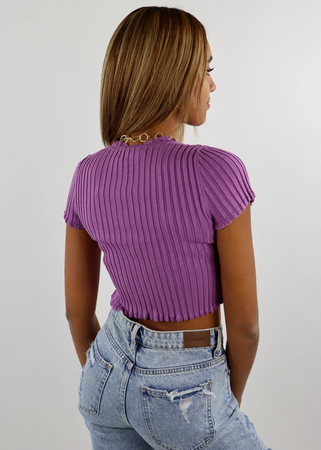 Cotton Candy Tops Nice For What Short Sleeve Sweater ★ Purple 8 Cotton Candy Tops Nice For What Short Sleeve Sweater ★ Purple