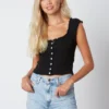 Cotton Candy Tops Crazy In Love Top ★ Black