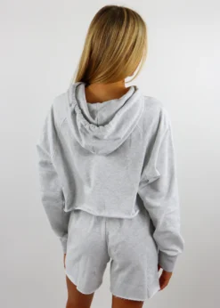 Cotton Candy Tops Better Together Cropped Hoodie ★ Grey