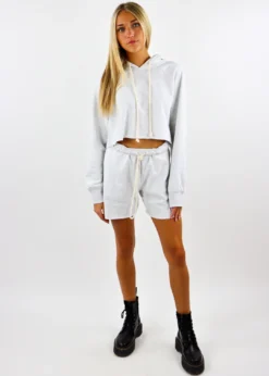 Cotton Candy Tops Better Together Cropped Hoodie ★ Grey
