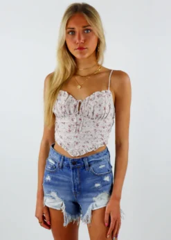 Cotton Candy Twisted Heart Top ★ Lavender