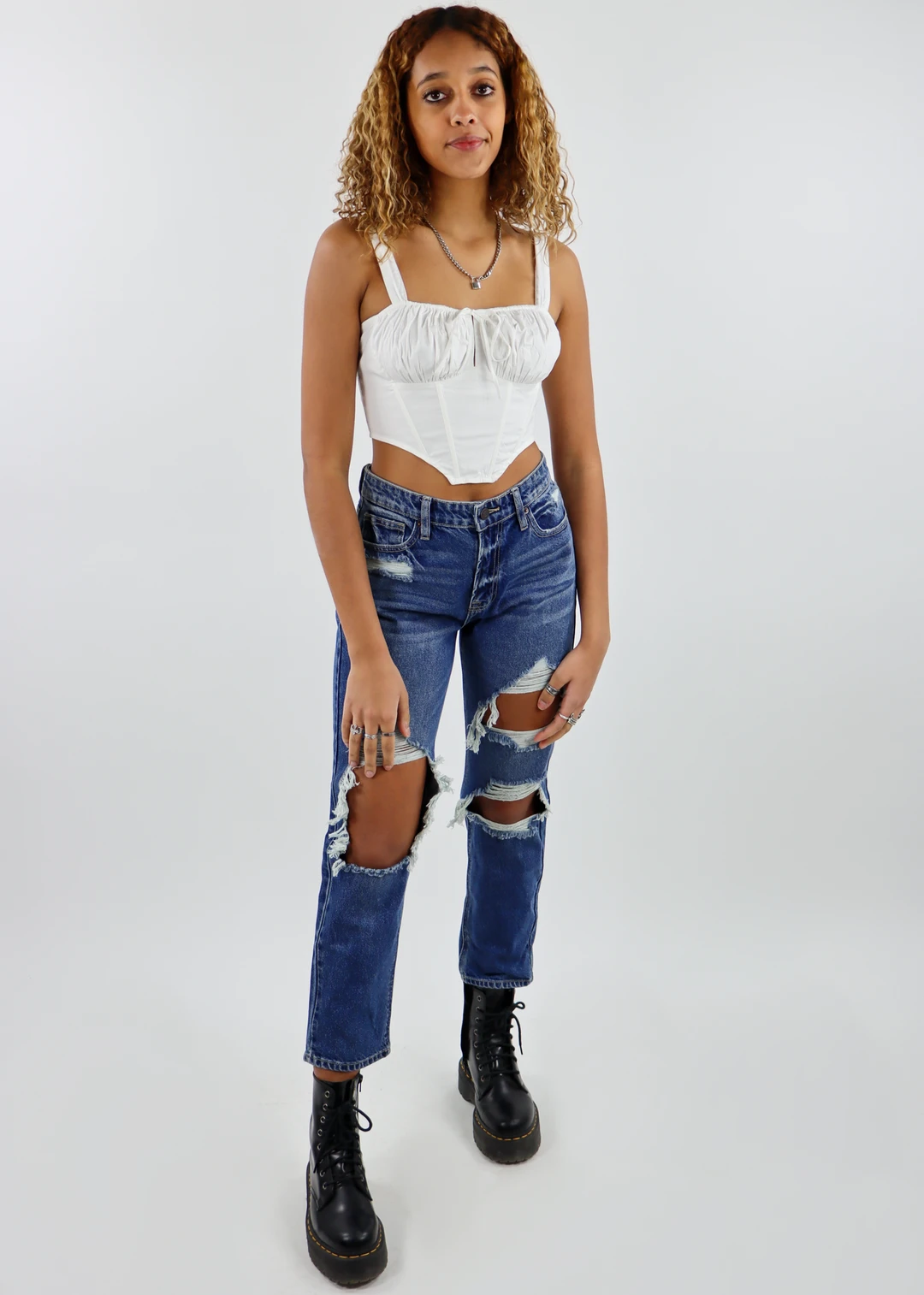 Cotton Candy Tops Midnight City Top ★ White 6 Cotton Candy Tops Midnight City Top ★ White