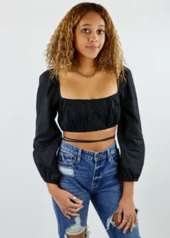 Cotton Candy Seaside Long Sleeve Top ★ Black Sale