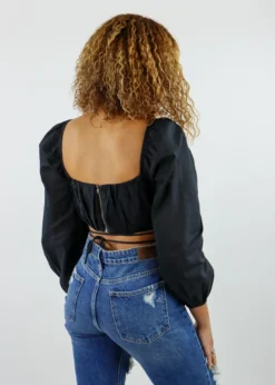 Cotton Candy Seaside Long Sleeve Top ★ Black Sale