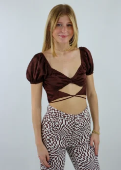 Cotton Candy Deja Vu Top ★ Brown Tops