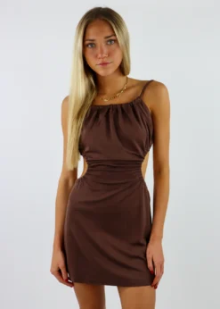 Sky To Moon End Of Time Dress ★ Brown Dresses