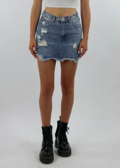 Dance & Marvel Bottoms Hard To Forget Skirt ★ Medium Wash Denim