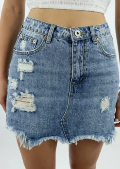 Dance & Marvel Bottoms Hard To Forget Skirt ★ Medium Wash Denim