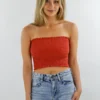 HYFVE Blinding Lights Tube Top ★ Burnt Orange