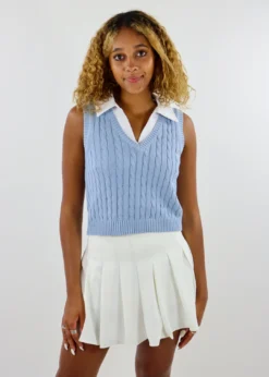 HYFVE Tops Good Vibrations Sweater Vest ★ Baby Blue