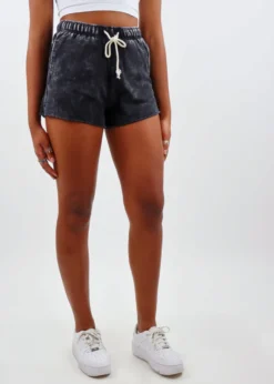 HYFVE Electricity Shorts ★ Black Acid Wash Bottoms