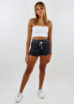 HYFVE Electricity Shorts ★ Black Acid Wash Bottoms