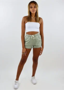 HYFVE Bottoms Electricity Shorts ★ Olive Acid Wash