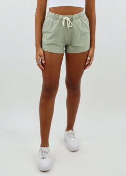 HYFVE Bottoms Electricity Shorts ★ Olive Acid Wash