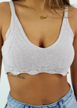 Rock N Rags Newness Memories Crochet Tank ★ Lavender