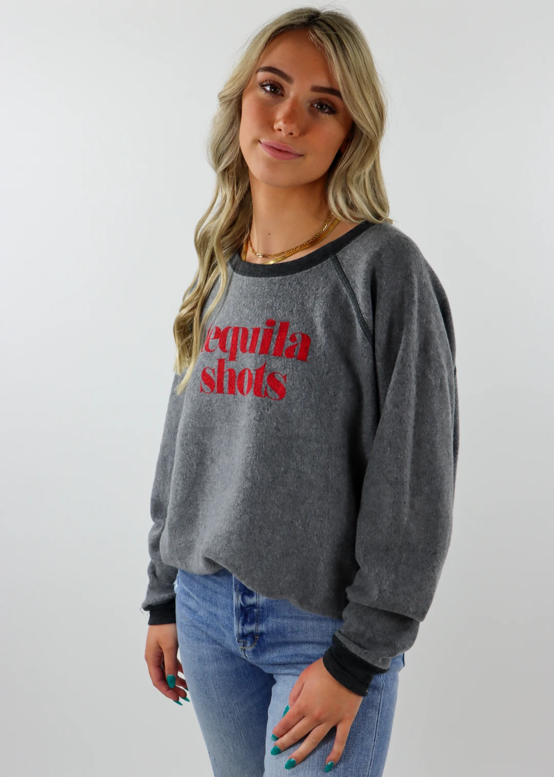 Project Social T Tops Reversible Shots Crewneck ★ Charcoal Grey 7 Project Social T Tops Reversible Shots Crewneck ★ Charcoal Grey