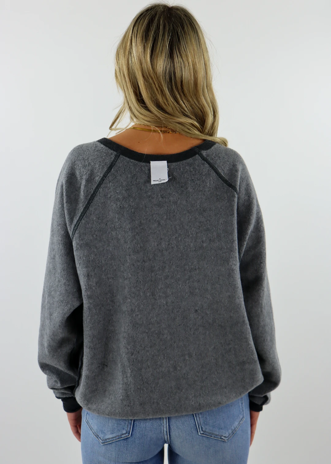 Project Social T Tops Reversible Shots Crewneck ★ Charcoal Grey 9 Project Social T Tops Reversible Shots Crewneck ★ Charcoal Grey