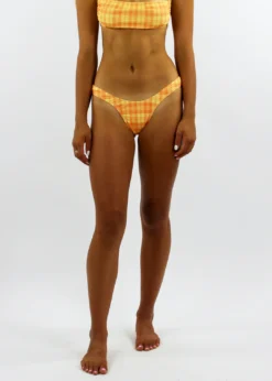Motel Swim Plaid Girl Bikini Bottom ⭑ Orange And Yellow
