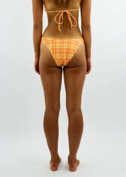 Motel Swim Plaid Girl Bikini Bottom ⭑ Orange And Yellow 8 Motel Swim Plaid Girl Bikini Bottom ⭑ Orange And Yellow
