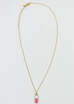 Luxe Group IDGAF Pill Necklace ★ Pink