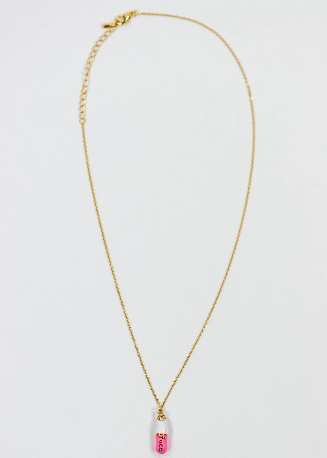 Luxe Group IDGAF Pill Necklace ★ Pink 4 Luxe Group IDGAF Pill Necklace ★ Pink
