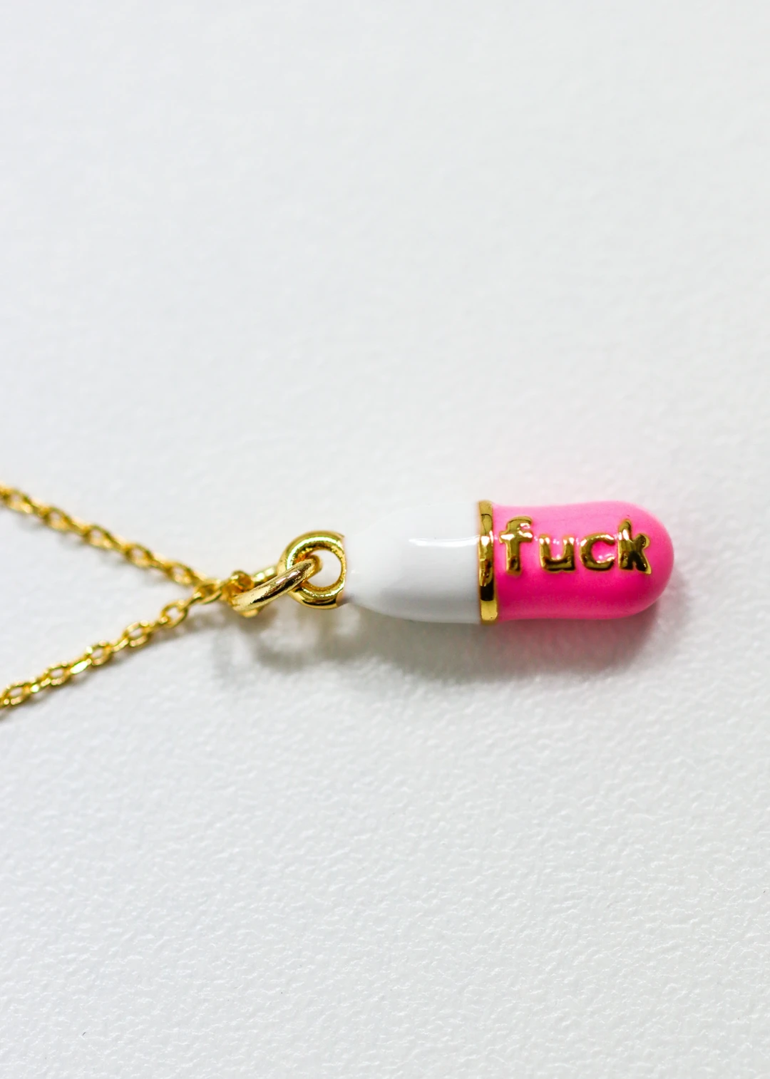 Luxe Group IDGAF Pill Necklace ★ Pink 3 Luxe Group IDGAF Pill Necklace ★ Pink