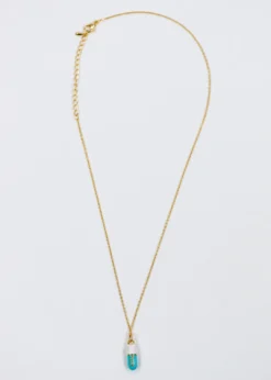 Luxe Group IDGAF Pill Necklace ★ Teal