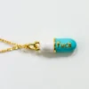 Luxe Group IDGAF Pill Necklace ★ Teal 1 Luxe Group IDGAF Pill Necklace ★ Teal