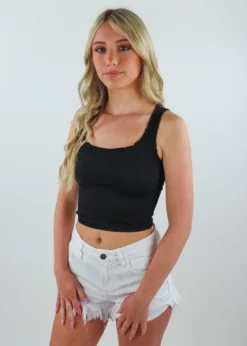 NIKIBIKI Get Wavey Top ★ Black Seamless Tops