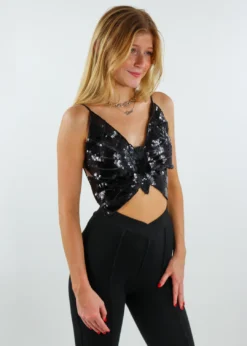 Western Fashion Give You Butterflies Top ★ Black