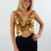 Western Fashion Give You Butterflies Top ★ Gold Bottoms