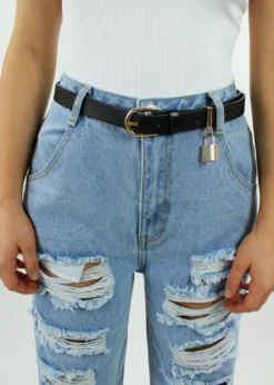 Fame Accessories Locked Out Of Heaven Belt ★ Black