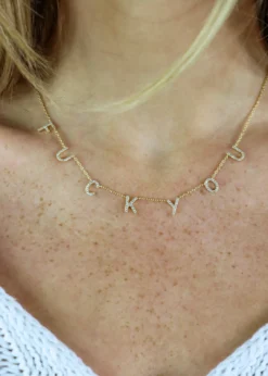 West Angel F You V2 Necklace ★ Gold